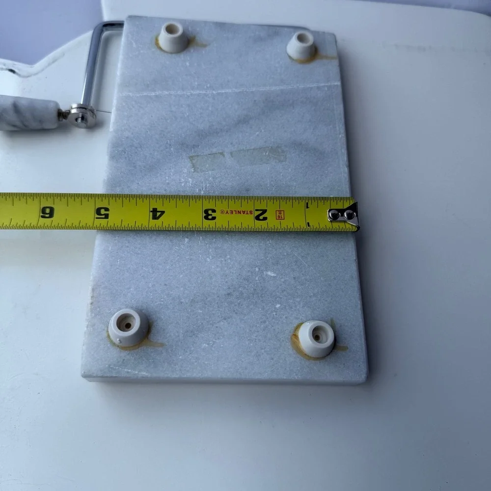 Vintage Marble Cheese Slicer with Stainless Steel Wire - Kitchen Tool B-9